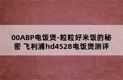 PHILIPS飞利浦HD4532/00ABP电饭煲-粒粒好米饭的秘密 飞利浦hd4528电饭煲测评